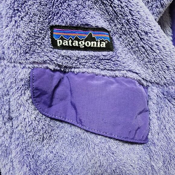 Patagonia Fleece Vest Women S Purple Zip Pockets Polartec Thermal Outdoor Hiking - Picture 7 of 13